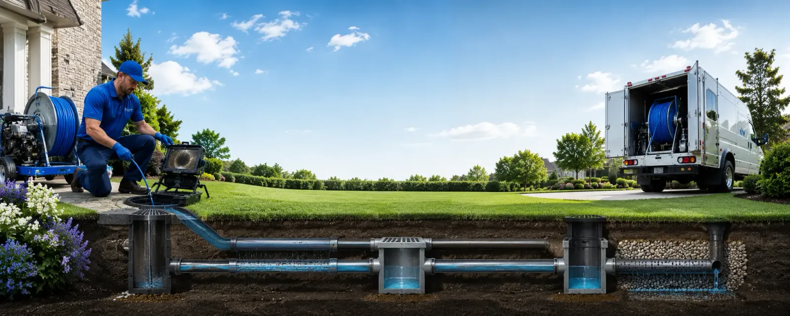 Outdoor drain cleaning information for Curlew, IA